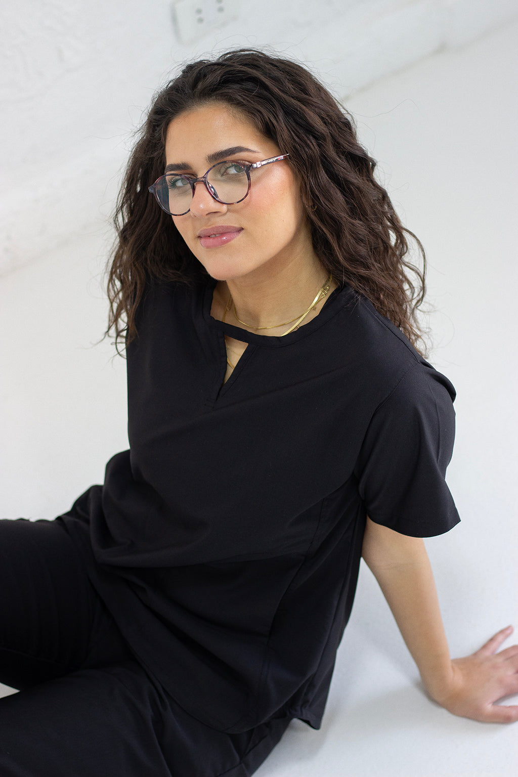 V-Neck Set - Black