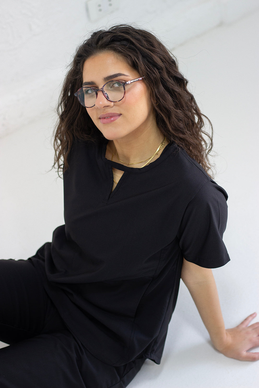 V-Neck Set - Black