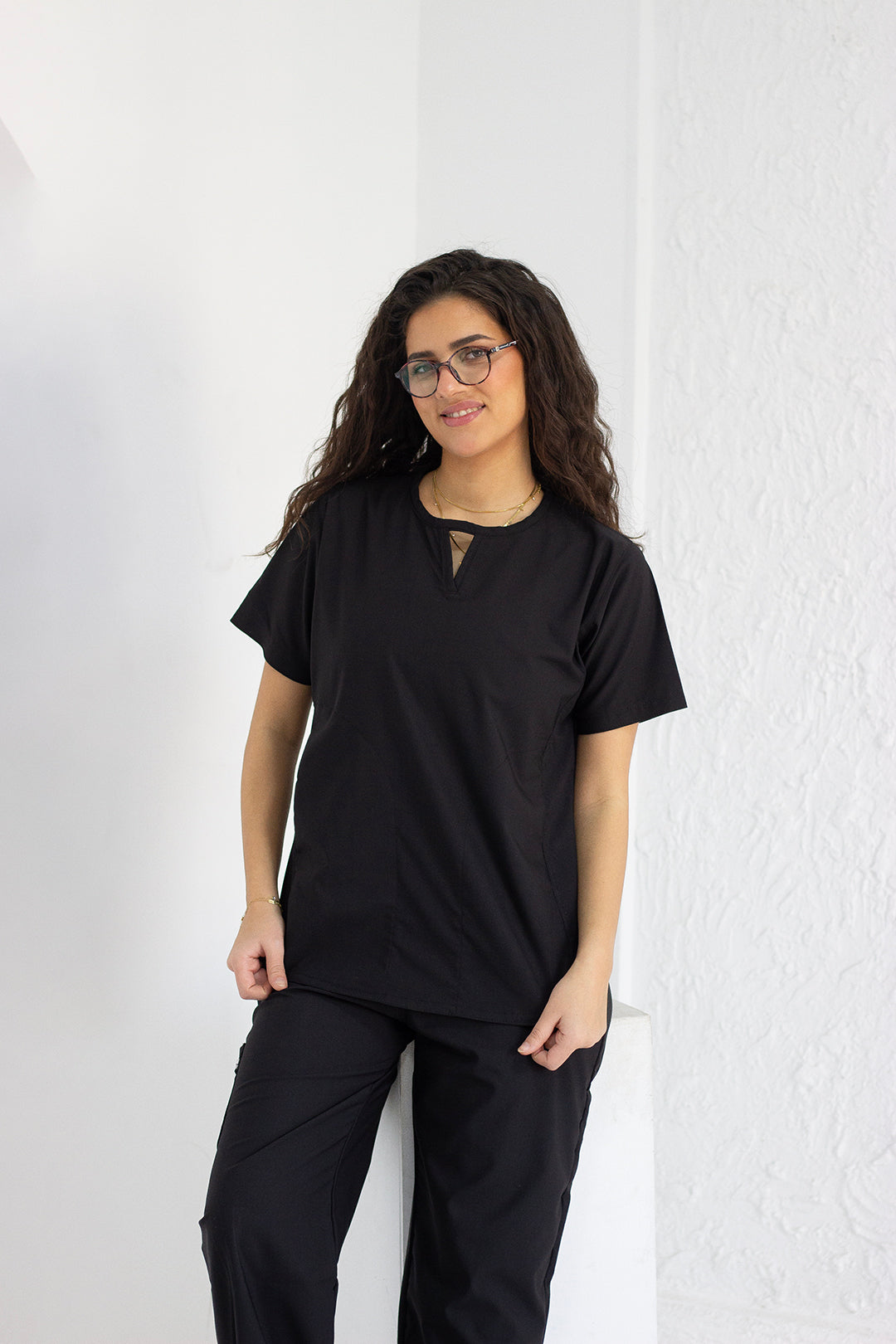V-Neck Set - Black