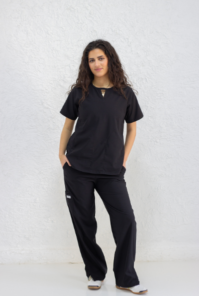 V-Neck Set - Black